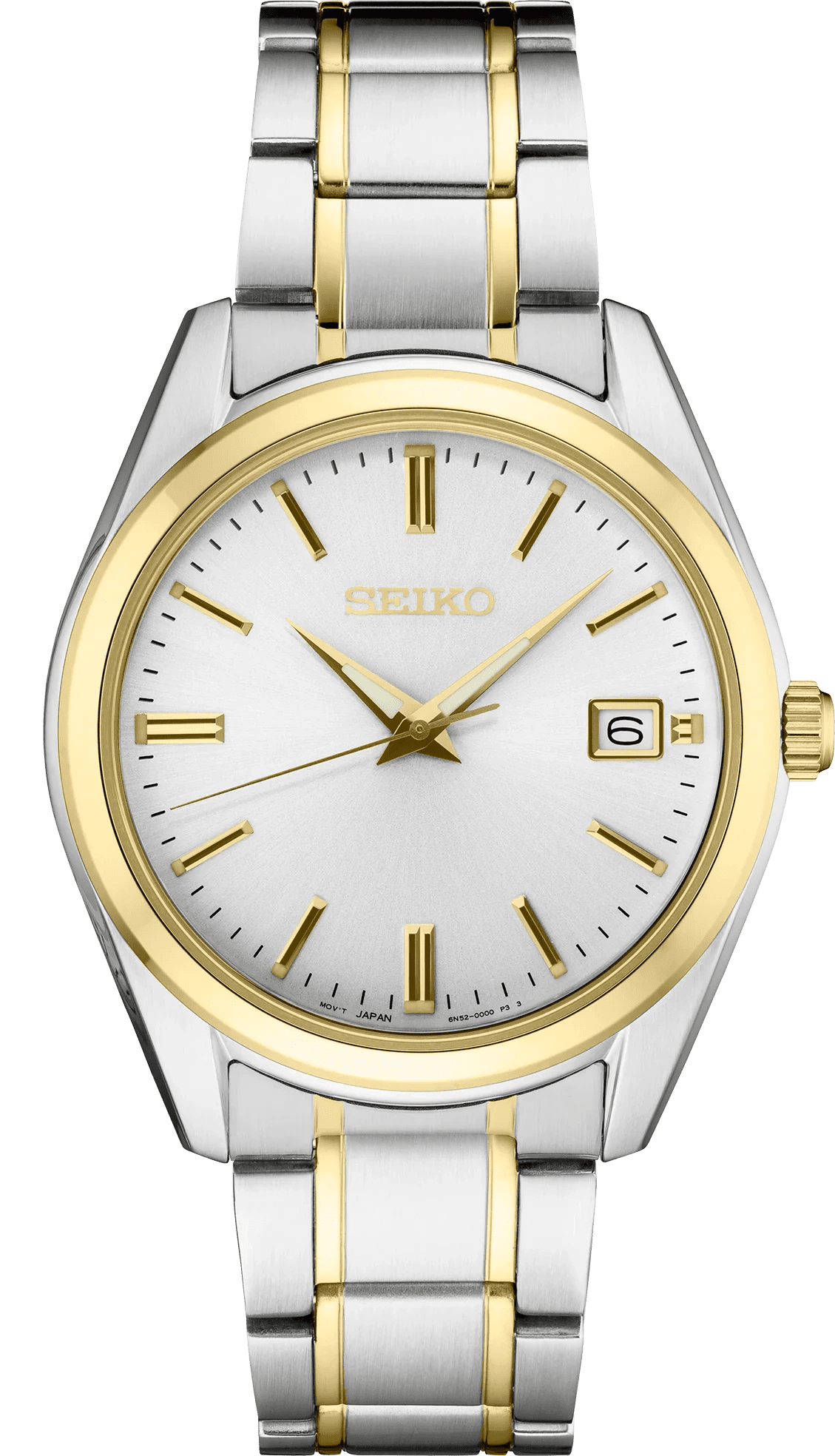 Elegant Seiko wristwatch with gold and silver tones.