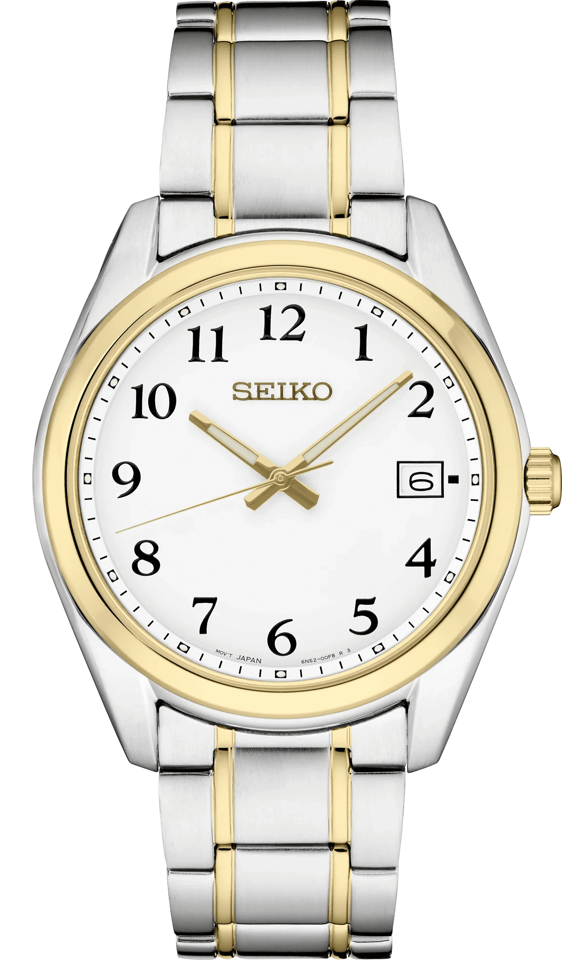 Elegant Seiko wristwatch with gold and silver tones.